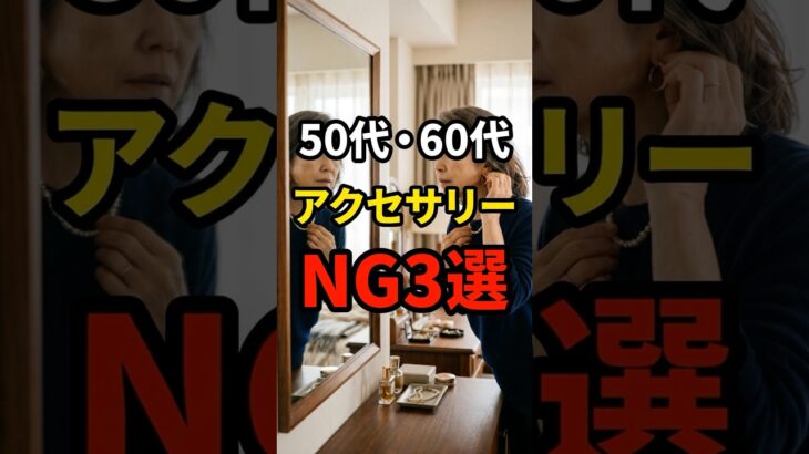 【50・60代】付け方次第でフケ見えしてしまうアクセサリーのNG3選 #シニアファッション #おしゃれ #女性 #シニア #shorts