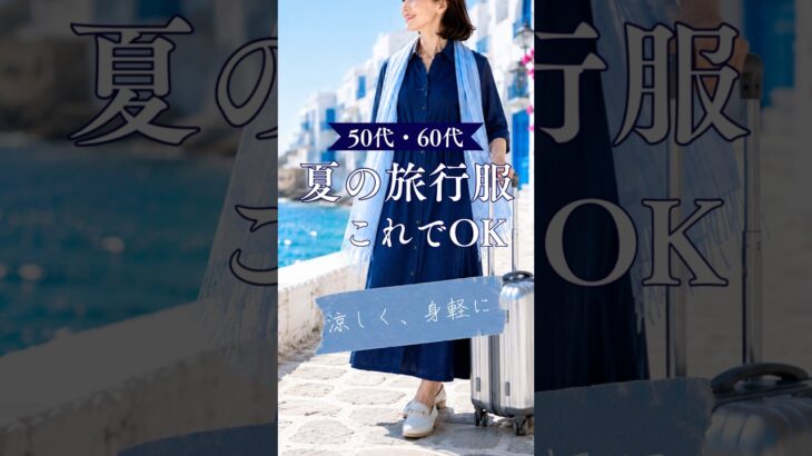 【シニアファッション】50代60代夏の旅行服これでOK| 涼しく、身軽に #60代 #50代 #ファッション #シニアライフ #シニア