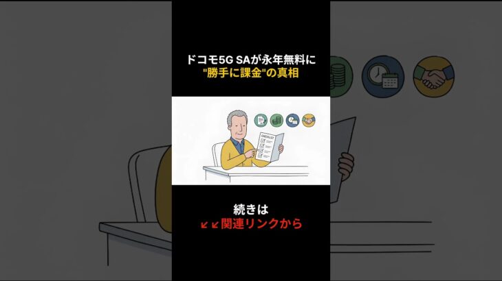 ドコモ5G SAが永年無料に！”勝手に課金”の真相 #shorts #スマホ #iphone #シニア