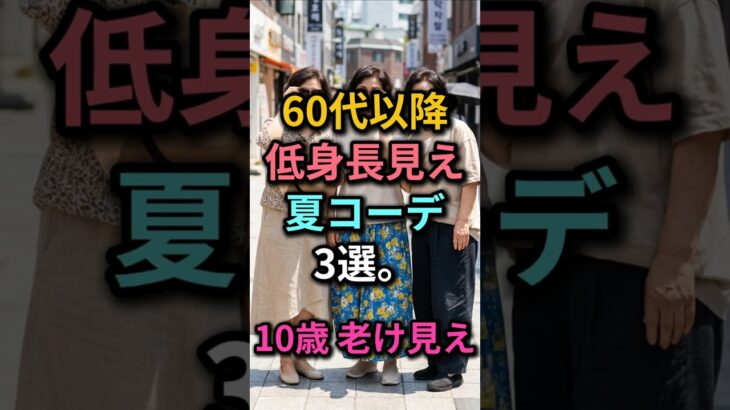 これ着ると5cm背が低く見えます😱 60代夏のNGコーデと正解  60代ファッション  シニア