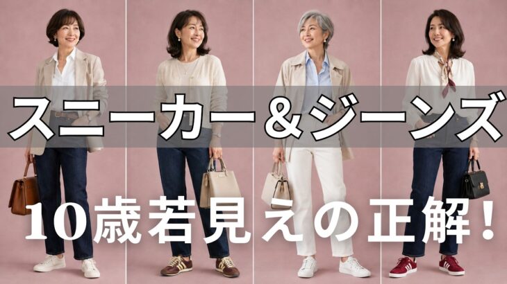 【60代ファッション】 2026年上品な大人が本当に履いてるスニーカー＆ジーンズ神15選【今すぐクローゼットを確認！】