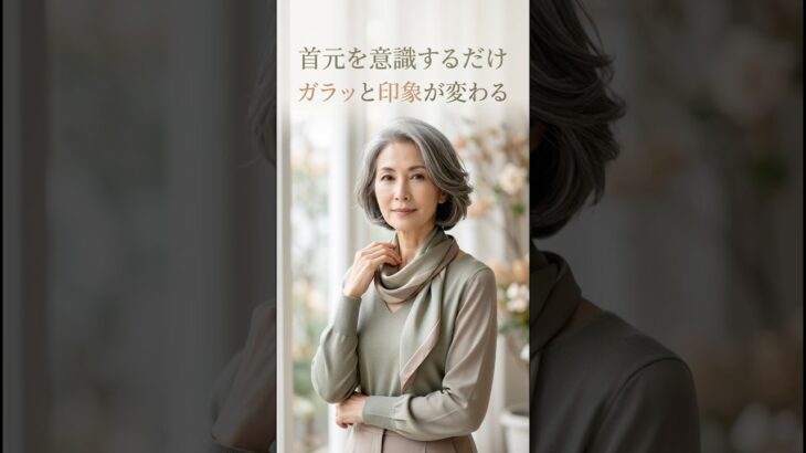 60代は首元を意識するだけで若見えします