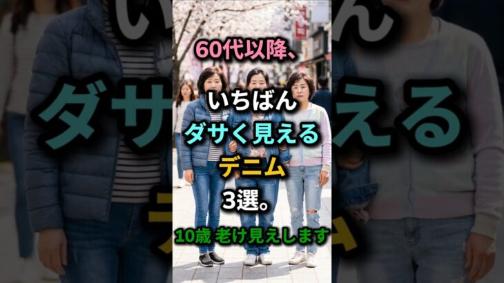 60代、まだこのデニム履いてますか？👖 ｜春にいちばんダサく見えるデニム3選 #シニアファッション#60代ファッション#デニム