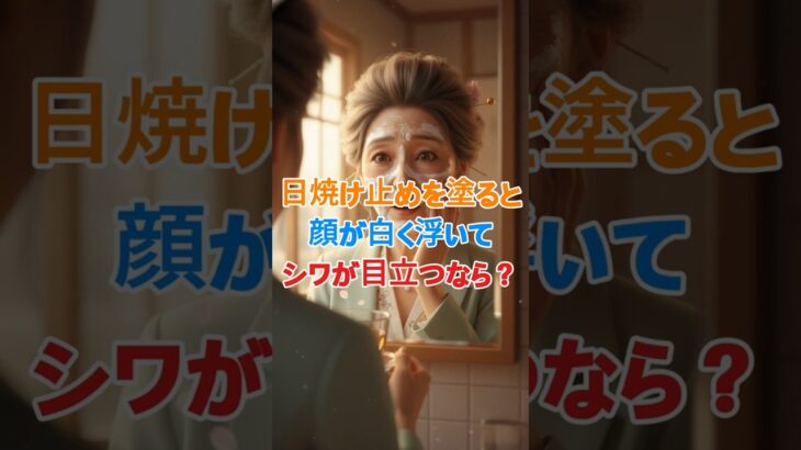 日焼け止めで逆に老けて見える理由. #シニア健康 #雑学 #60歳代#日焼け止め,#シニア美容,#肌老化,#美肌習慣,#アンチエイジング
