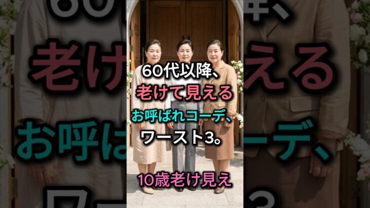 60代お呼ばれコーデ 老け見えワースト3｜こんな服は10歳老けて見えます｜60代ファッション｜70代ファッション  #60代コーデ #シニアファッション #お呼ばれコーデ