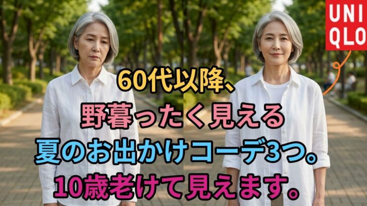 【ユニクロ】ただ着るだけで高級デパートでも気後れしない！60代女性の上品でエレガントな高見えの秘密 ｜60代ファッション｜70代ファッション｜シニアファッション #ユニクロコーデ #体型カバー