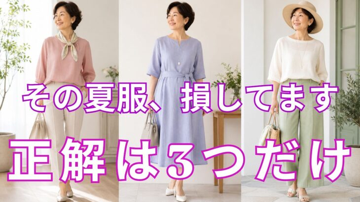 【絶対失敗しない】実は逆効果でした。60代以降が「若く見える」と思って着ている夏服が、10歳老けて見える本当の理由｜今夏から変えるべき正解スタイルを完全公開