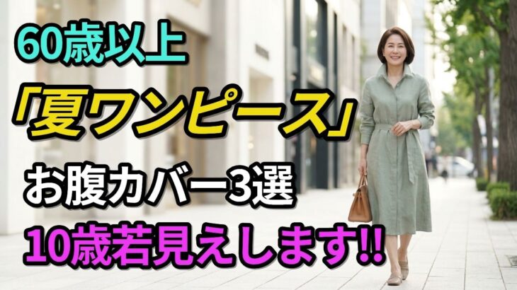 60歳を過ぎたら、夏のワンピースは『これ』を知らないと10歳老けて見えます！60代 気品あふれる夏ワンピースの選び方｜60代ファッション｜70代ファッション｜シニアファッション #夏ワンピース