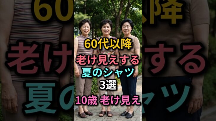 60代、この夏シャツは危険です⚠️｜10歳老けて見えるNGコーデ3選 #60代ファッション #シニアファッション #老け見え