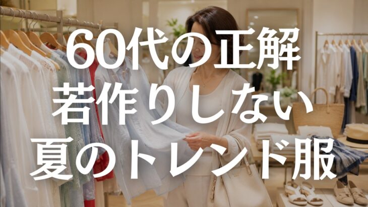 【60代ファッション】2026年夏トレンドの取り入れ方｜若作りに見えない上品コーデ5選