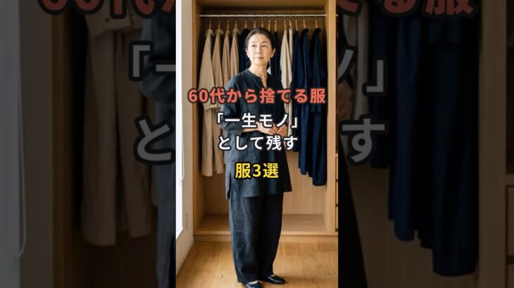 60代から捨てる服「一生モノ」として残す服3選 #60代 #50代 #70代 #シニアライフ #シニアファッション