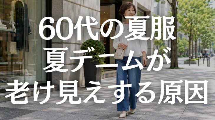 【60代ファッション】夏のデニムが暑苦しく見える原因5選｜涼しく上品に見える着こなしのコツ