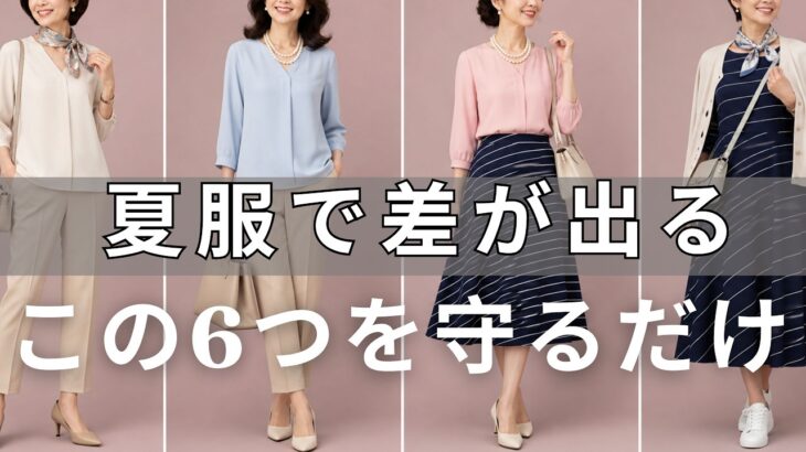 60代以上の夏ファッション｜絶対やってはいけない6つの大失敗 vs 10歳若見えする品格コーデ｜夏が来る前に今すぐチェック