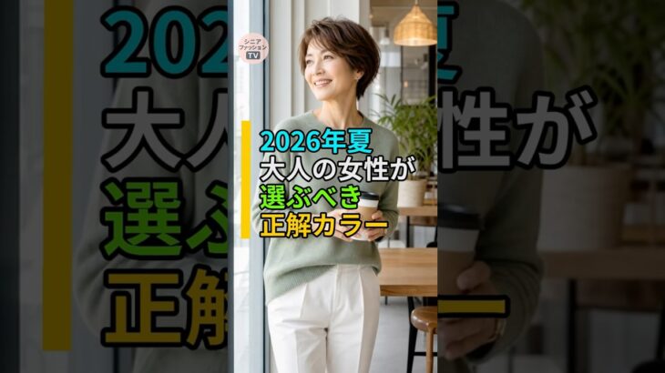 60代・70代が最高に輝く！2026年夏のトレンドカラー5選｜老けて見えない色の魔法