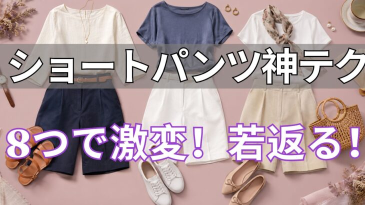 【絶対失敗しない】60歳からのショートパンツ革命！上品に見える神テク8選｜今すぐ保存して今年の夏に活用!!!