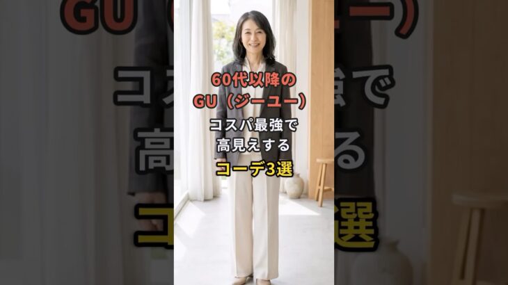 60代以降のGU（ジーユー）コスパ最強で高見えするコーデ3選 #60代 #50代 #70代 #シニアライフ #シニアファッション