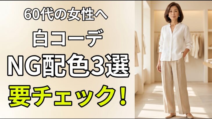 【60代の夏配色】白いお洋服、この色と合わせるのは絶対NGです