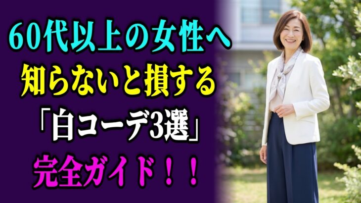 60代が絶対やってはいけない白コーデのNG配色3選
