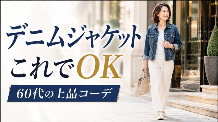 【60代デニム】デニムジャケットはこれでOK｜若作りに見えない上品コーデ5選