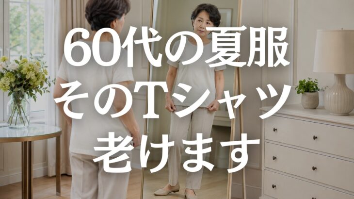 【60代ファッション】夏のTシャツが老けて見える原因5選｜部屋着に見えない上品な選び方