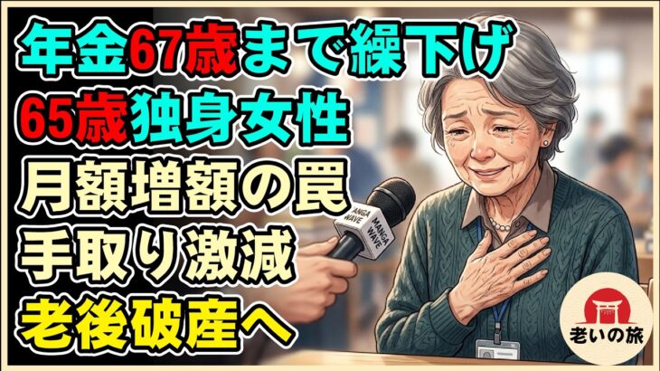 【漫画】年金を67歳まで繰り下げた65歳独身女性の悲惨な末路…月額増額の罠で手取り激減、老後破産へ転落する残酷な現実【シニアライフ】【60代以上の方へ】