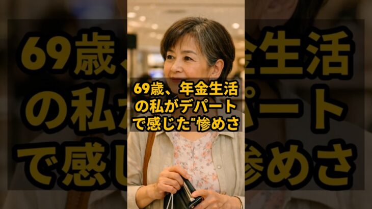 영상69歳、年金生活の私がデパートで感じた“惨めさ” #shorts #年金生活  #シニアライフ #年金