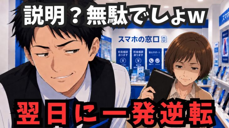【スカッと】69歳の私をカモ扱いするスマホショップの店員。1番高いプランにしときますね。私は全てメモをとり…シニア