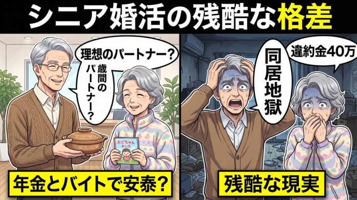 【漫画】シニア婚活は「老後の救済」か？年金とバイトで暮らす69歳技術者と、鍋を持ち込む60代元保育士。「静寂の違約金40万」が暴く同居地獄の残酷な格差…【シニア婚・老後資金】