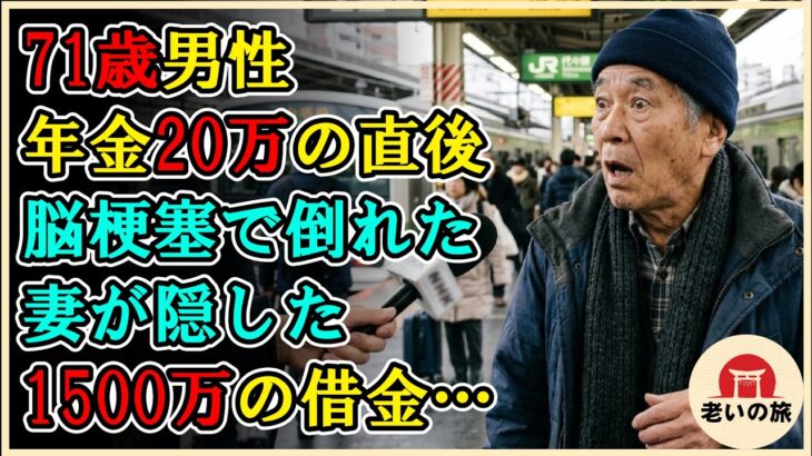 71歳男性、年金繰り下げで月20万を達成した直後に脳梗塞で倒れ絶望…極貧生活を強いた妻が隠していた1500万の借金【シニアライフ】【60代以上の方へ】