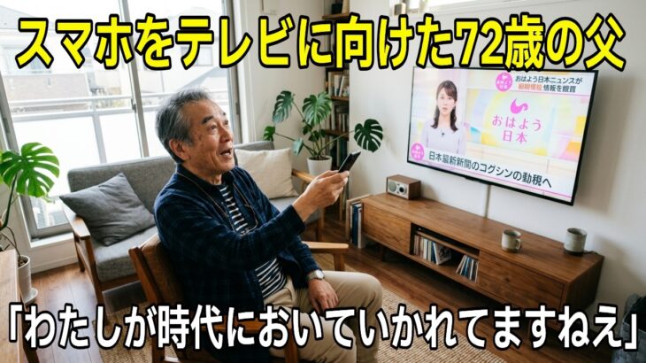 72歳、独り身の父がスマホをテレビに向けた理由。不器用なメッセージに隠された、家族への本当の想い。
