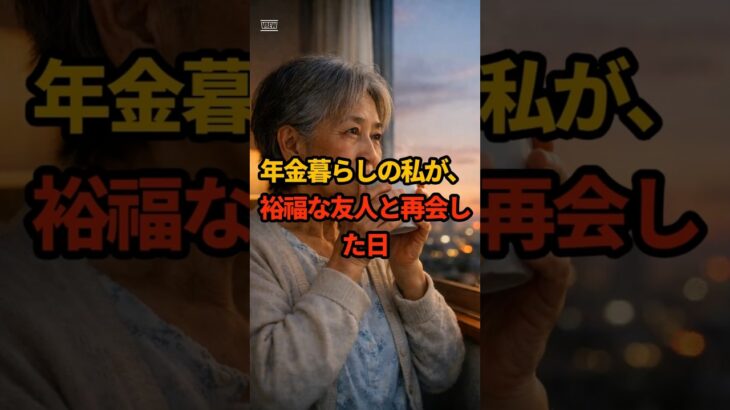72歳、年金生活の私が裕福な友人に言われた衝撃の一言 #shorts #シニアライフ #老後不安 #年金生活