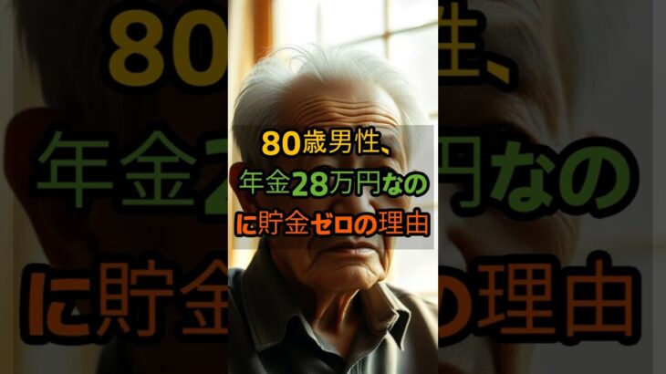 80歳男性、年金28万円なのに貯金ゼロの理由 #shorts  #シニアライフ #名言 #80歳代
