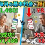 【年金月8万円暮らしのスマホ節約】毎月の基本料金を爆下げする秘術！携帯代を5000円以上浮かせて豊かに暮らす方法。