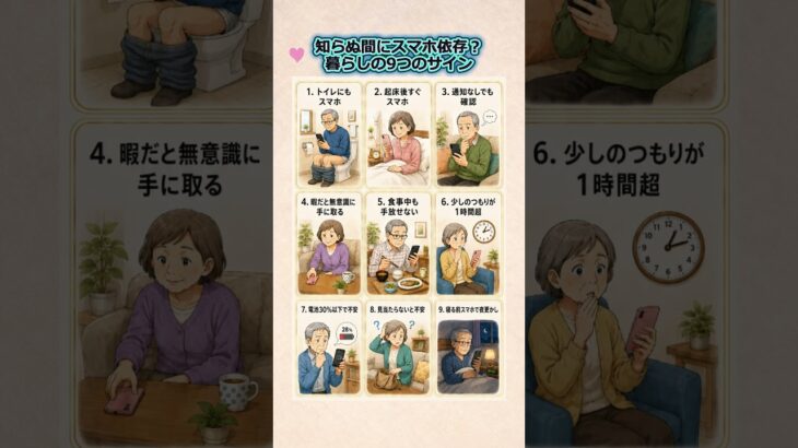 知らぬ間にスマホ依存？暮らしの9つのサイン