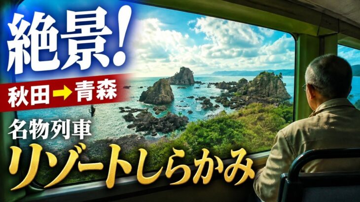 シニアに人気【リゾートしらかみ】日本海の景観で癒される観光列車の旅　ASMR
