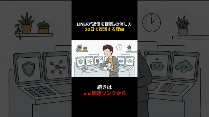LINEの『返信を提案』の消し方、30日で復活する理由 #shorts #シニア #スマホ #sns