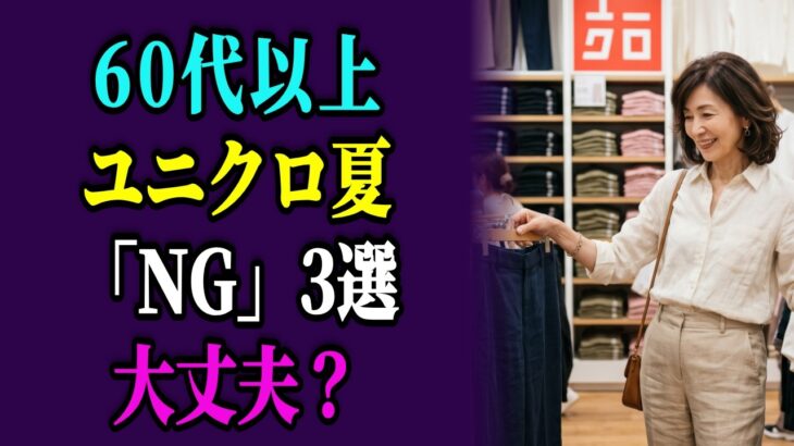 ユニクロで老けて見えるNG3選！60代女性が気をつけるべき夏アイテム
