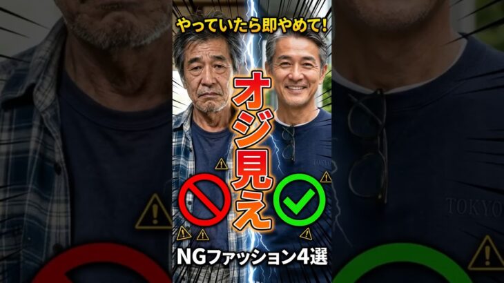 【やっていたら即やめて！】オジ見えNGファッション4選 #50代 #60代  #70代  #ファッション  #シニアファッション  #男性ファッション