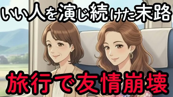 【シニアの人間関係】もう「いい人」はやめます。旅行で絶縁した親友のSNSに書かれた信じられない本音。仲良しだった友人と離れた理由とは？年齢を重ねて変化する友人関係 ｜ 老後の旅行 ｜ 老後