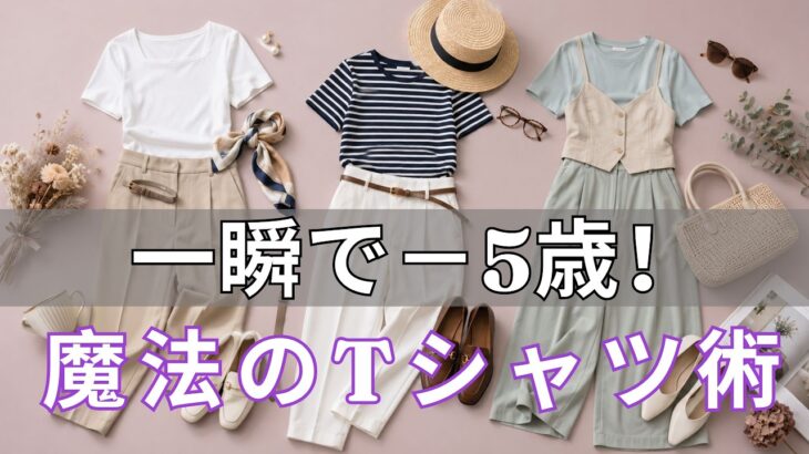 【誰も教えてくれない】同じTシャツなのに「若見え」と「老け見え」の決定的な差！体型カバーと若返りを叶える魔法の着こなし術を今すぐ盗んで！