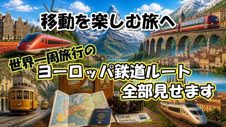世界一周旅行のヨーロッパ鉄道ルート全部見せます【シニア夫婦旅log #50】 / シニア夫婦 / 年金生活 / 海外旅行 / リタイア / 50代 / 60代 / シニア旅 / 鉄道周遊 / 世界一周