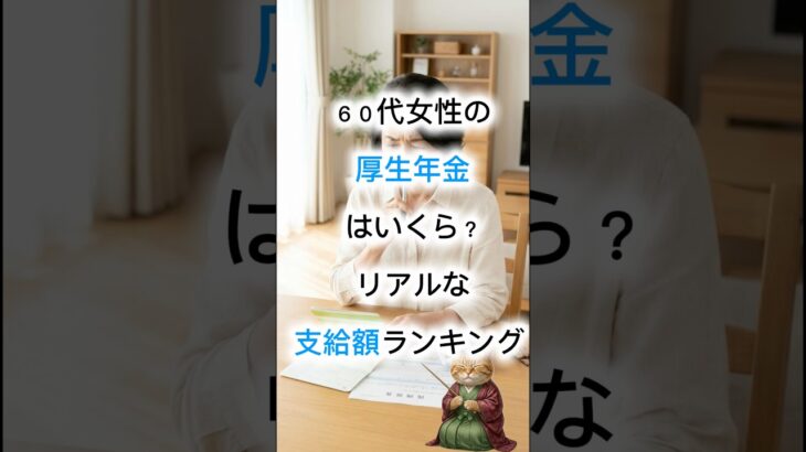 【衝撃の現実】６０代女性の厚生年金はいくら？リアルな支給額ランキング #shorts