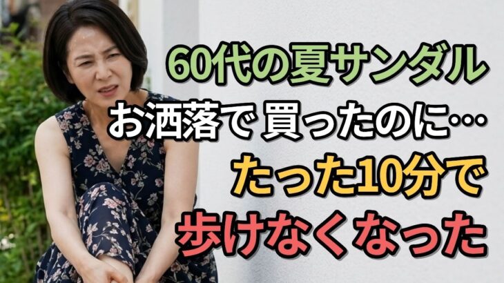 夏のサンダル選びを間違えると10歳老けて見えます (60代から膝まで痛める靴3つ) #シニアファッション #60代ファッション #夏の靴 #大人ファッション