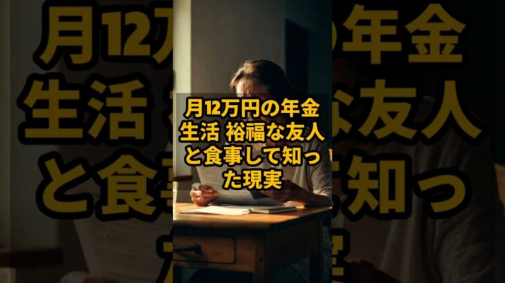 月12万円の年金生活。裕福な友人とのランチで泣きたくなった理由  #シニアライフ #shorts #年金生活 #年金  #老後不安