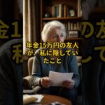 年金15万円の友人が、私に隠していたこと#shorts #シニアライフ#老後不安#年金生活#お金