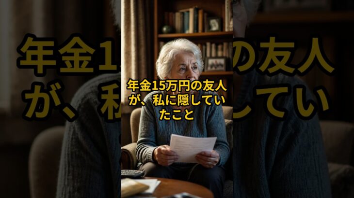 年金15万円の友人が、私に隠していたこと#shorts #シニアライフ#老後不安#年金生活#お金