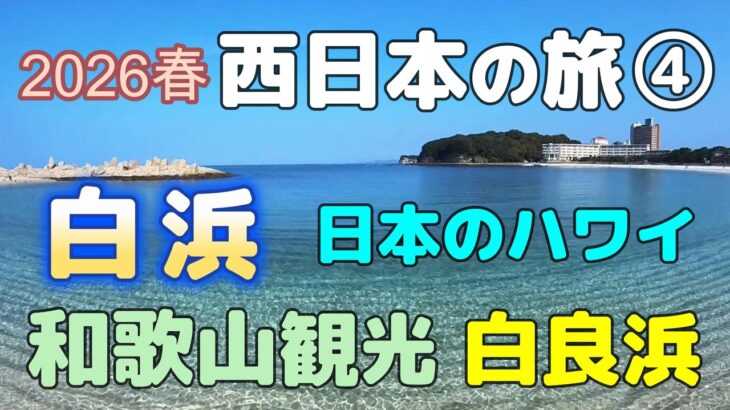 2026春の西日本の旅④5日目  早朝の #千畳敷  快晴の #白良浜 #円月島  #白浜観光