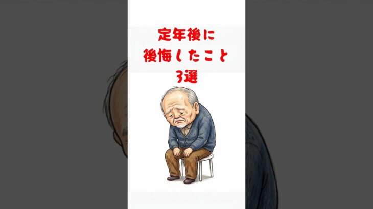 【😊シニアライフ】定年後に後悔したこと 3選 #定年後  #老後 #shorts