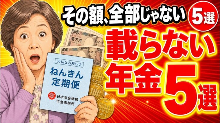 ねんきん定期便に載らない年金5選【知らないと一生損】