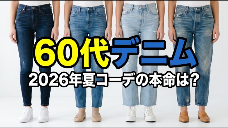 【シニアファッション】50代60代が選ぶべきデニム！｜2026年この1本さえあれば夏コーデに困らない